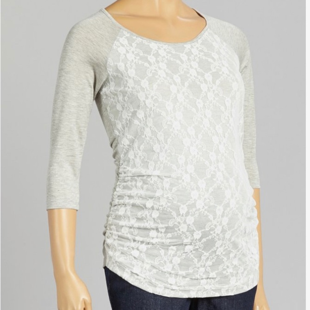 Grey maternity ½ sleeve